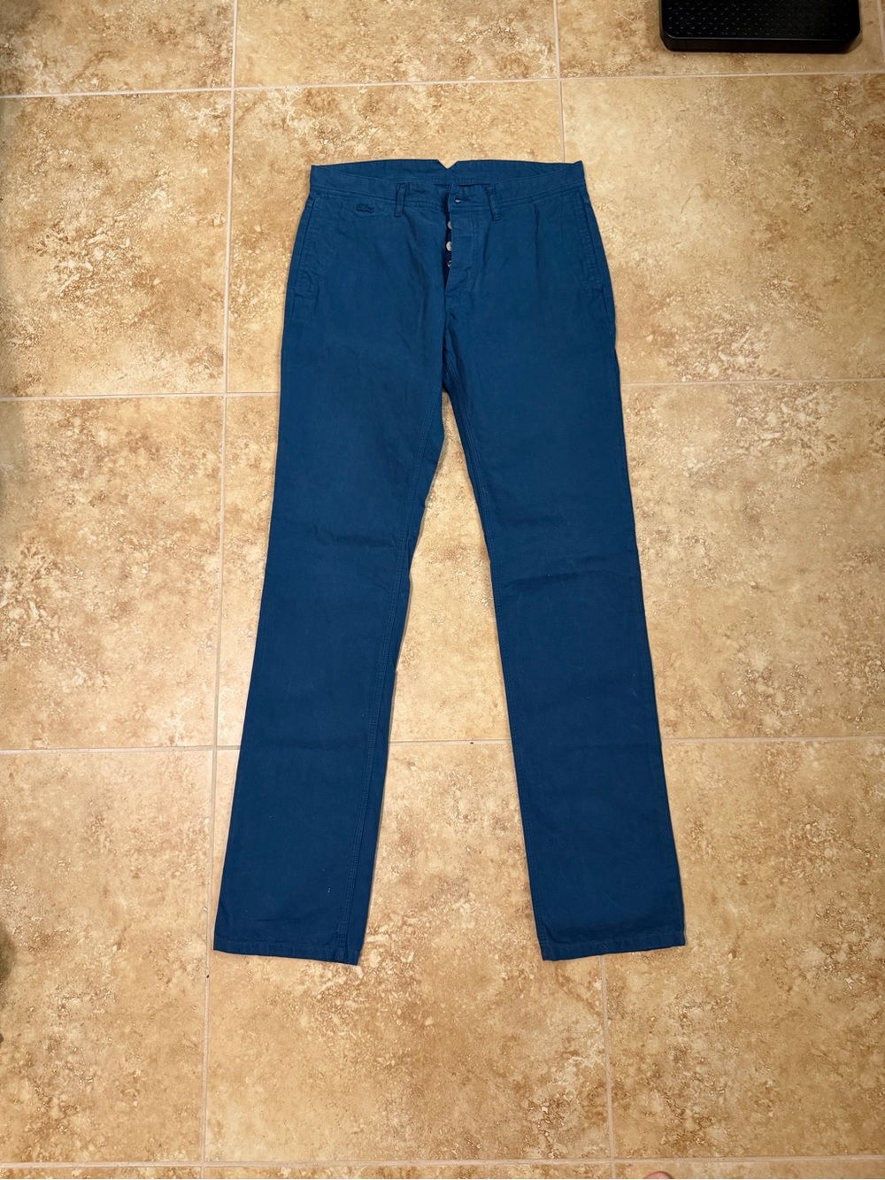 Men's Lacoste Slim Straight Pants in Navy Blue 32x34